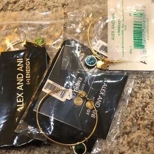 BNWT Alex and Ani Birthstone Bracelets